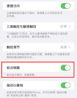 金东苹果授权维修站分享iPhone轻点无法唤醒怎么办 